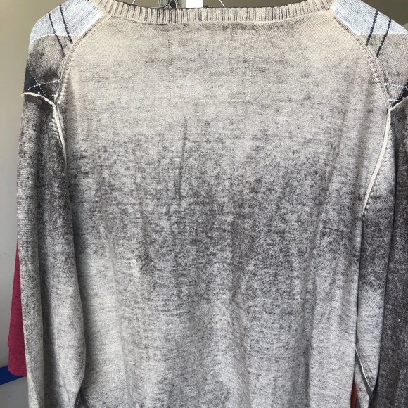 Buckle (BKE) Long Sleeve Argyle Sweater V-neck - Picture 4 of 4